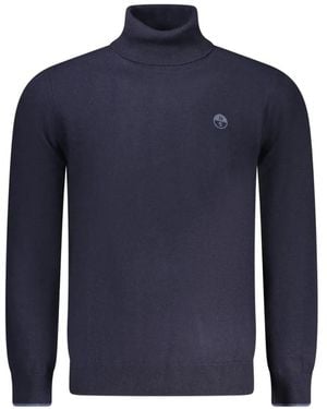 North Sails Roll-Neck Logo-Patch Sweater - Blue