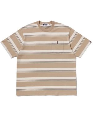 A Bathing Ape Striped T-Shirt - Natural