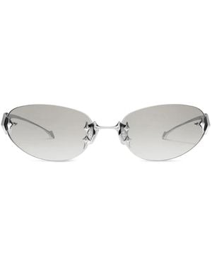 Gentle Monster Tta Oval-Frame Sunglasses - Metallic