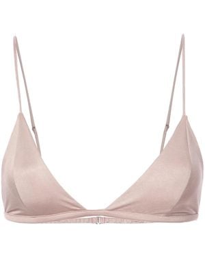 Fleur du Mal Luxe Triangle Bra - Pink