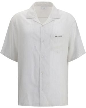 McQueen ストライプ シャツ - ホワイト