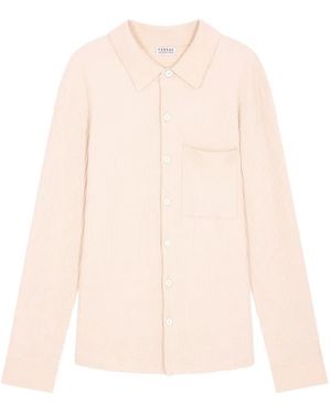 Fursac Camisa De Punto Gofrado - Blanco