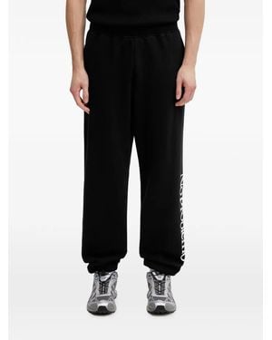 No Problemo Cotton Loose Track Pants - Black