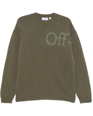 Off-White c/o Virgil Abloh Jersey Con Logo Bordado - Verde