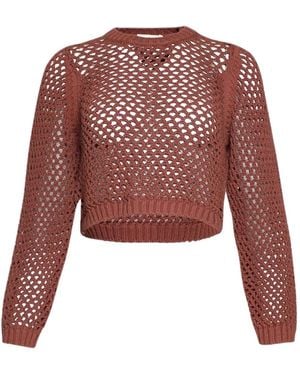 DIOTIMA Pull Highgate En Maille Ajourée - Rouge