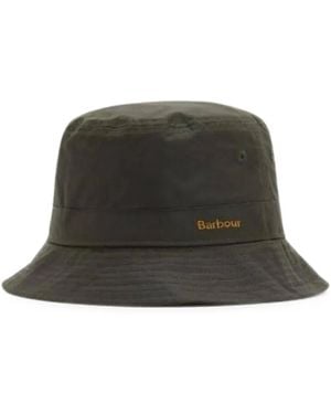 Barbour Belsay Wax Sports Bucket Hat - Green