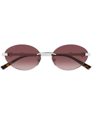 Gucci Round-Frame Sunglasses - Metallic