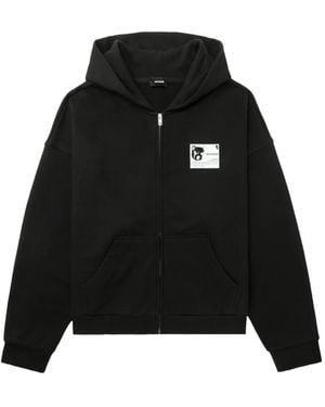 we11done Sudadera con capucha y cremallera - Negro