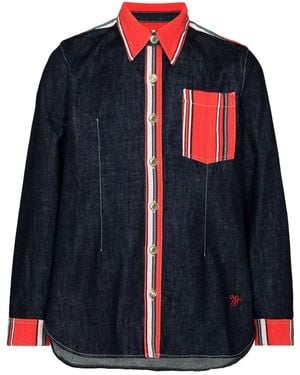 Wales Bonner Cotonou Patch Pocket Denim Shirt - Blue