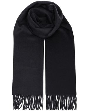 Al Duca d'Aosta Fringed Cashmere Scarf - Black