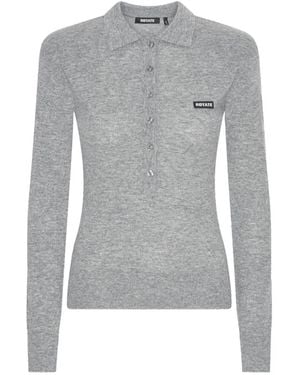 ROTATE BIRGER CHRISTENSEN Langärmeliges Poloshirt - Grau