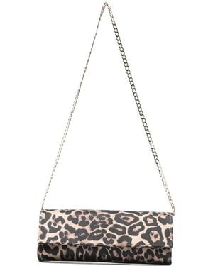 Castagna Animal-Print Chain-Strap Shoulder Bag - White
