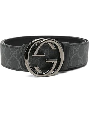 Gucci Reversible Logo Buckle Belt - Grey