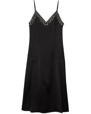 3.1 Phillip Lim Studded V-Neck Midi Dress - Black