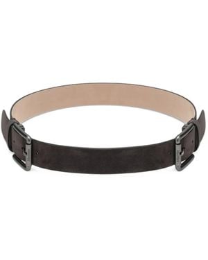 Max Mara Studded Leather Belt - White
