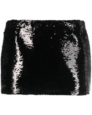Philipp Plein Sequin-Embellished Miniskirt - Black