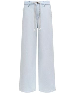 12 STOREEZ 433 Low-Rise Wide-Leg Organic Cotton Jeans - Blue