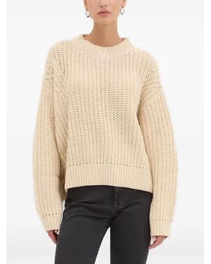 Billabong Chunky-Knit Crew-Neck Sweater - Natural