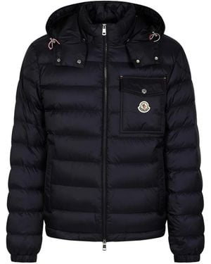 Moncler Quilted Hooded Jacket - Blue