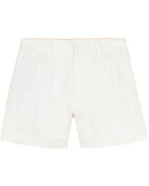 Fortela Bedford Cotton Shorts - White