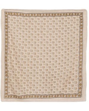 Soeur Floral-Print Scarf - Natural