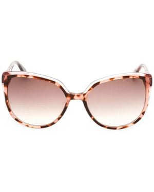 Anne Klein Cat-Eye Tortoiseshell-Effect Sunglasses - Pink