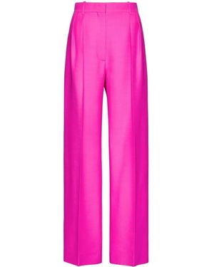 Valentino Garavani Crepe Couture Wide-Leg Trousers - Pink