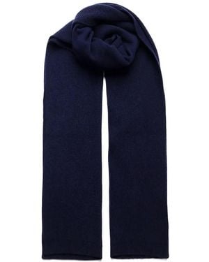 Al Duca d'Aosta Ribbed-Knit Wool Scarf - Blue