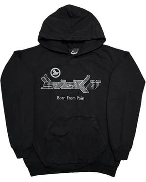 Sicko Born From Pain Logo-Print Hoodie - Black