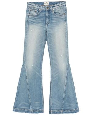Antik Denim Faded Flared-Leg Jeans - Blue