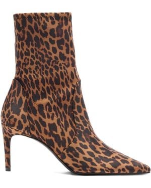 Stuart Weitzman 100Mm Stuart Power Leopard-Print Boots - Brown