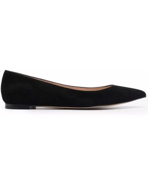 Gianvito Rossi スエード フラットシューズ - ブラック