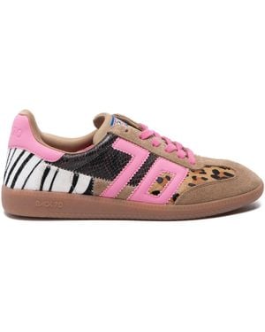 Back 70 Leopard Zebra-Print Trainers - Pink