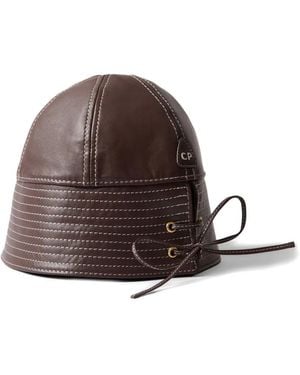 Claudie Pierlot Leather Bucket Hat - Brown