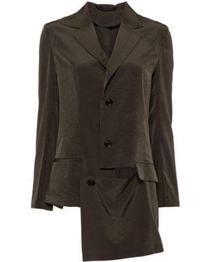 Y's Yohji Yamamoto Asymmetric Layered Blazer - Green