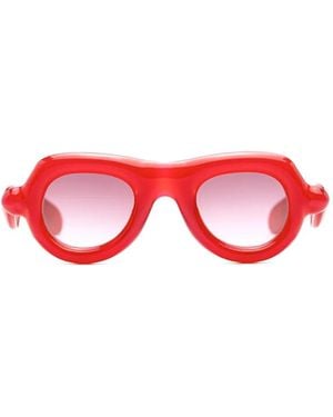 Paloceras Pebble Round-Frame Sunglasses - Red