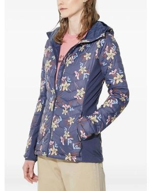 Columbia Floral-Print Quilted Jacket - Blue