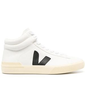 Veja Sneakers Alte Con Applicazione - Bianco