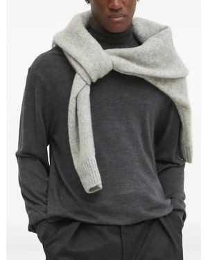 Les Deux Turtleneck Wool Jumper - Grey