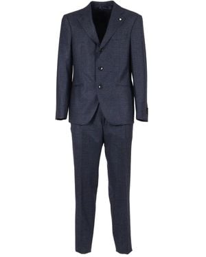 Luigi Bianchi Single-breasted Wool Suit - Blue