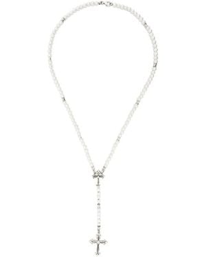 Emanuele Bicocchi Pearl Rosary Necklace - White