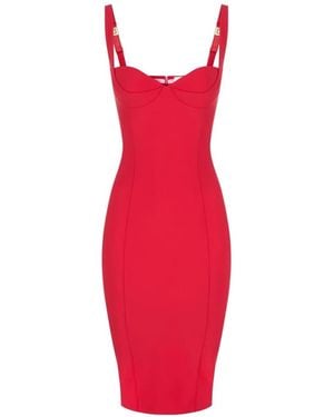 Elisabetta Franchi Technical Fabric Dress - Red