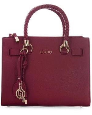 Liu Jo Small Logo-Charm Satchel Bag - Purple