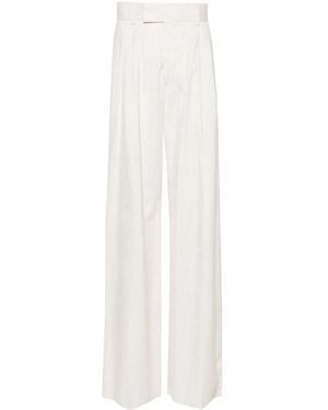 Amiri High-Waist Wide-Leg Pants - White