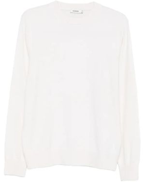 Sandro Ribbed-Trim Cashmere Sweater - White