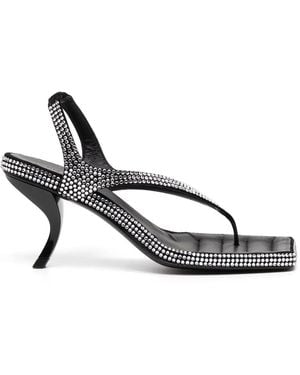 Gia Borghini Rosie 13 70Mm Thong Sandals - Metallic