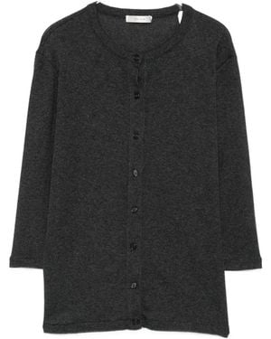 The Row Button-Up Three-Quarter Sleeve Cardigan - Black