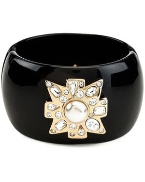 Kenneth Jay Lane Armreif Mit Perle - Schwarz