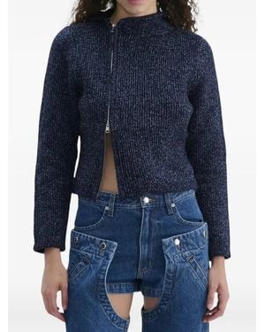 Eckhaus Latta Knot Zip-Up Cardigan - Blue