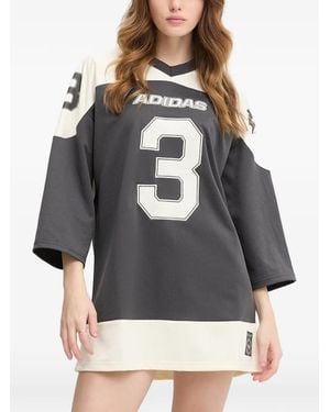 adidas Logo-Print Mni Dress - Grey